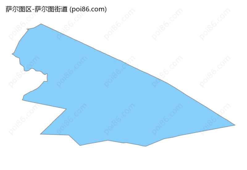 萨尔图街道边界地图