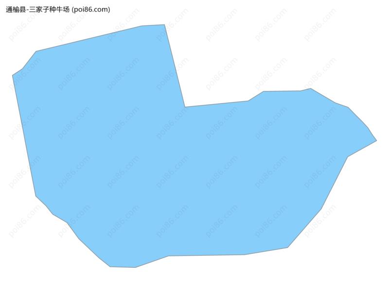 三家子种牛场边界地图