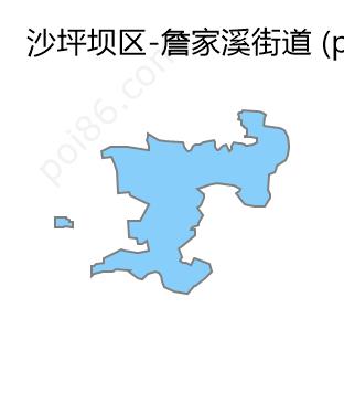 詹家溪街道边界地图