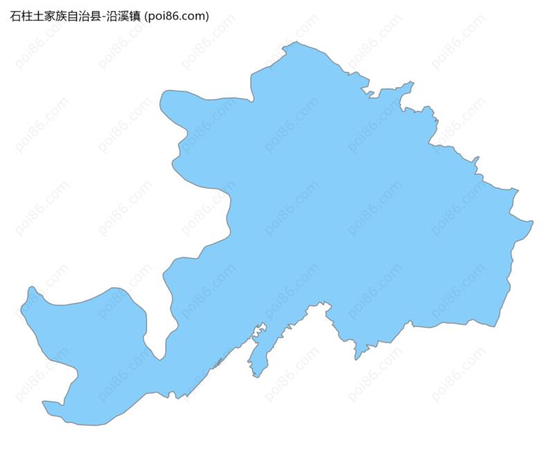 沿溪镇边界地图