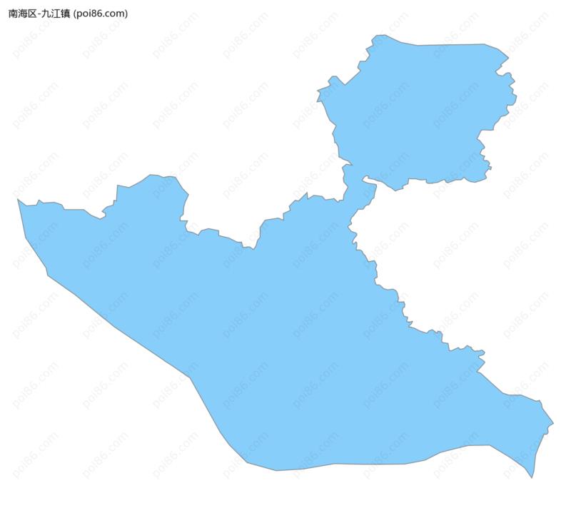 九江镇边界地图