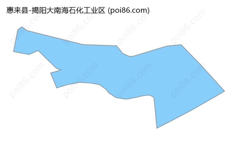 揭阳大南海石化工业区边界地图