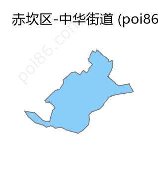 中华街道边界地图