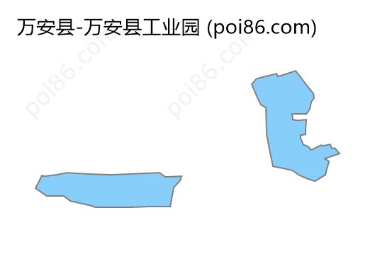 万安县工业园边界地图