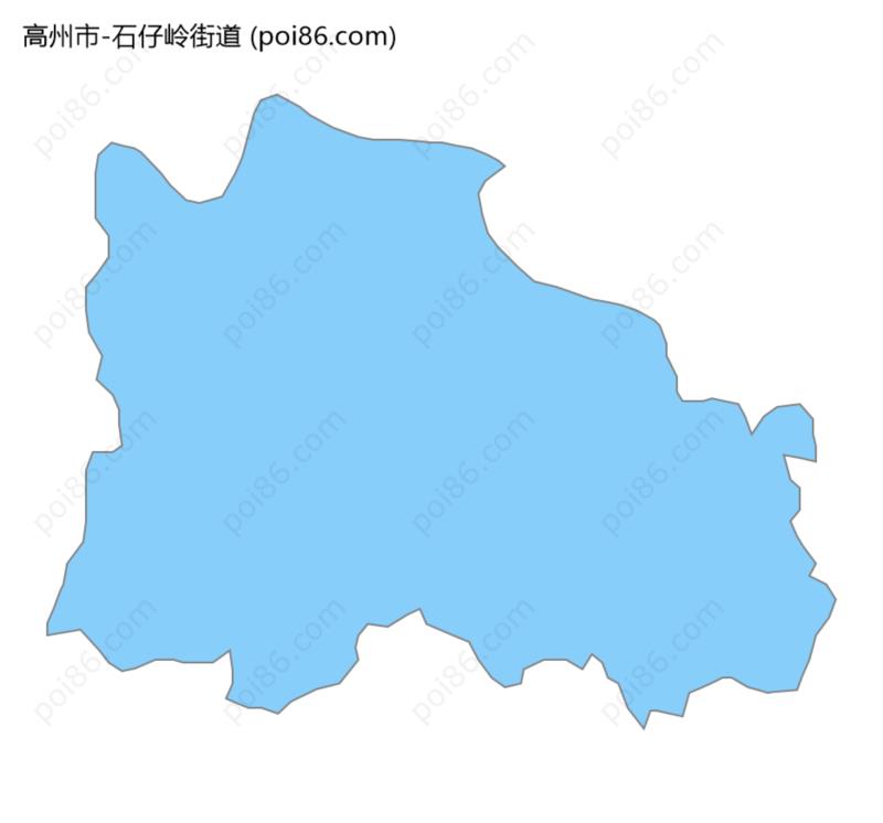 石仔岭街道边界地图