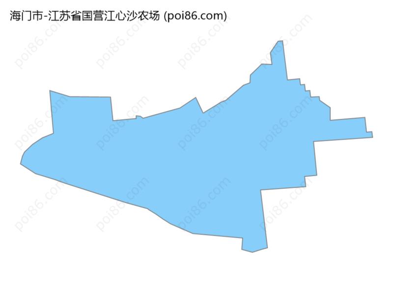 江苏省国营江心沙农场边界地图