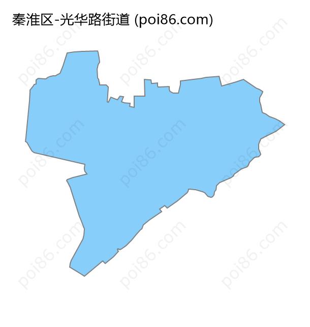 光华路街道边界地图