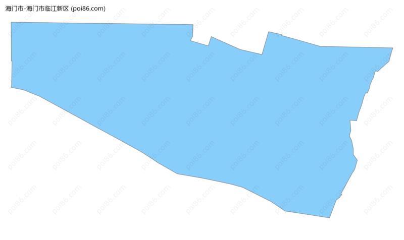 海门市临江新区边界地图