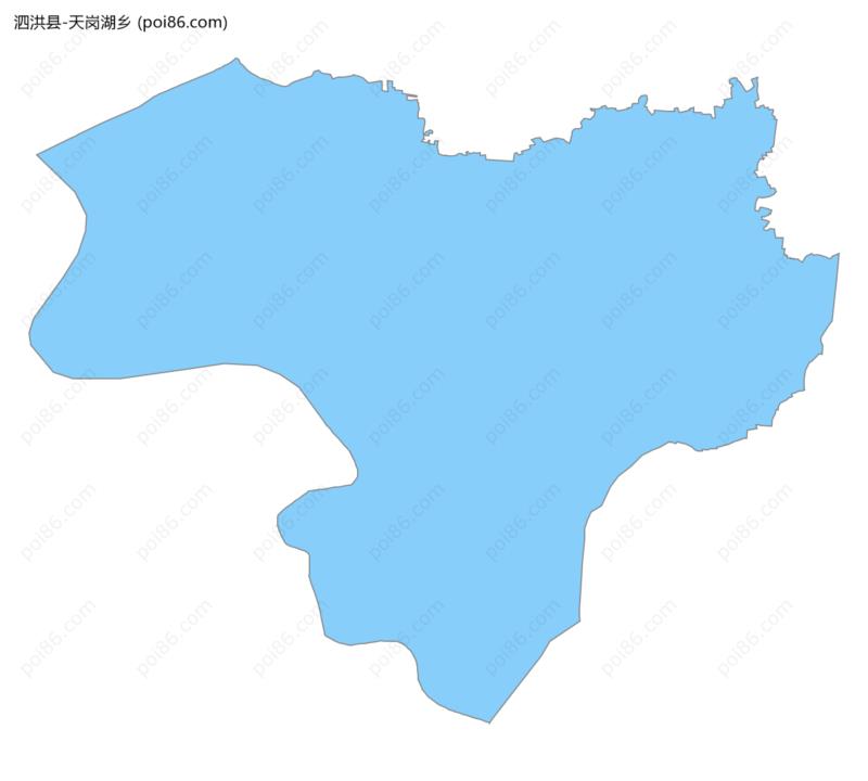 天岗湖乡边界地图