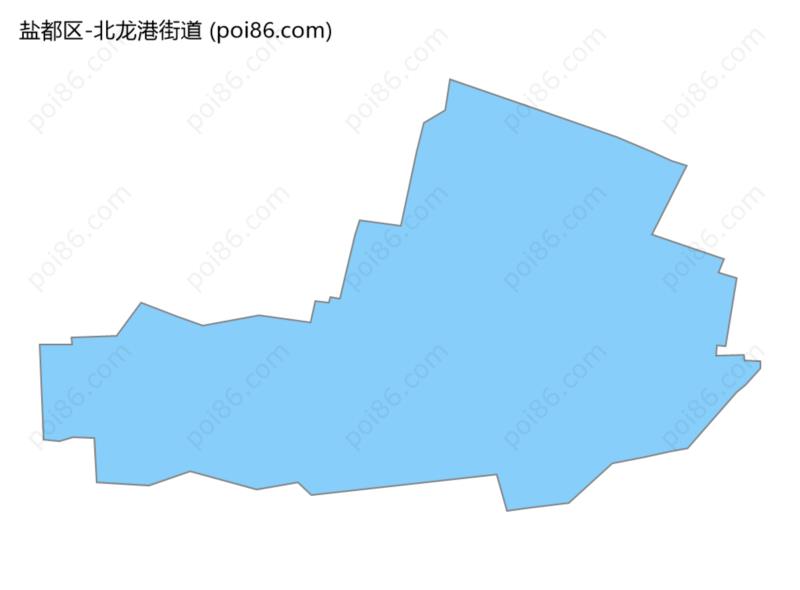 北龙港街道边界地图