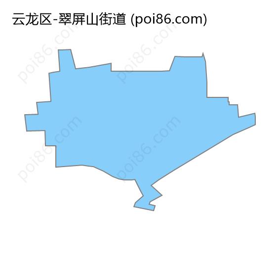 翠屏山街道边界地图