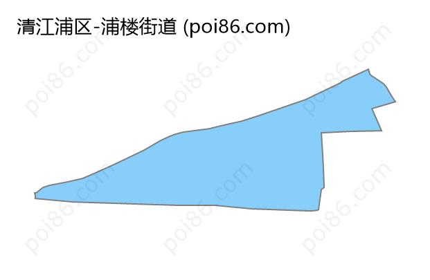 浦楼街道边界地图