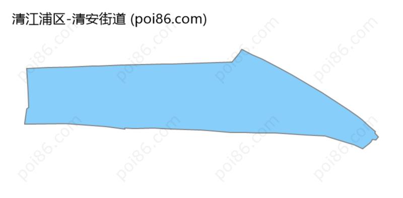 清安街道边界地图