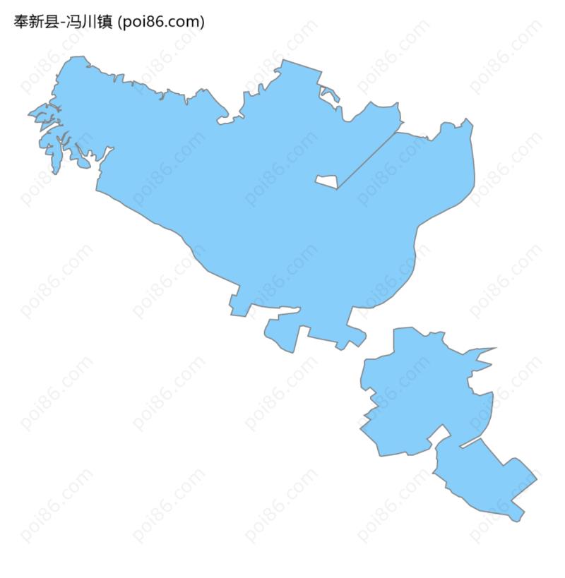 冯川镇边界地图