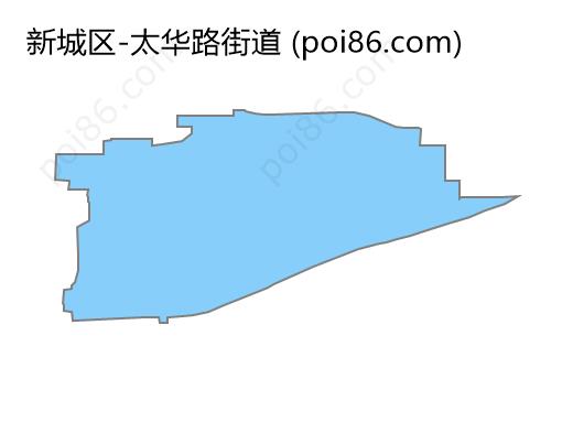 太华路街道边界地图