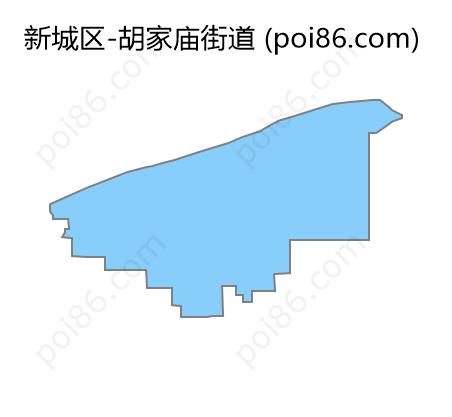 胡家庙街道边界地图