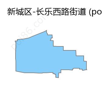 长乐西路街道边界地图