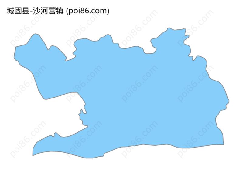 沙河营镇边界地图