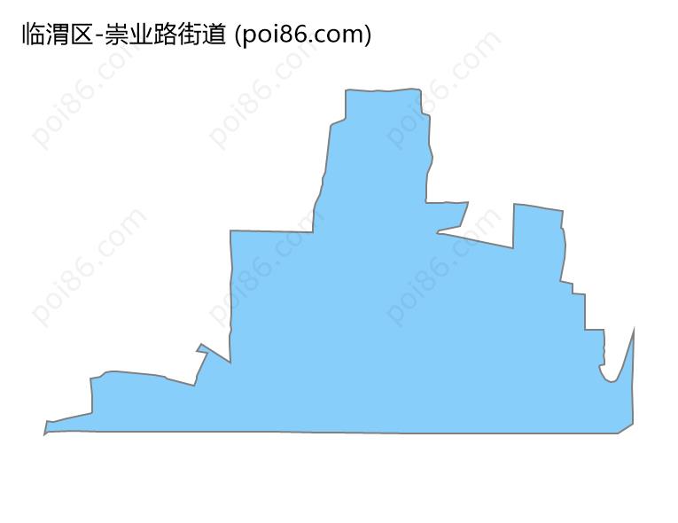 崇业路街道边界地图