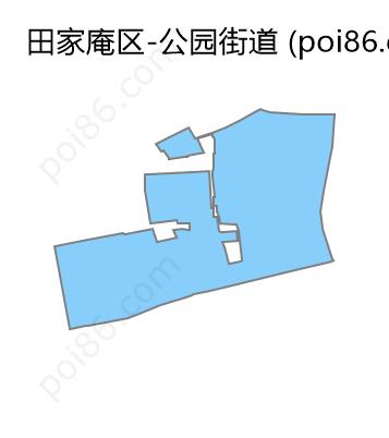 公园街道边界地图