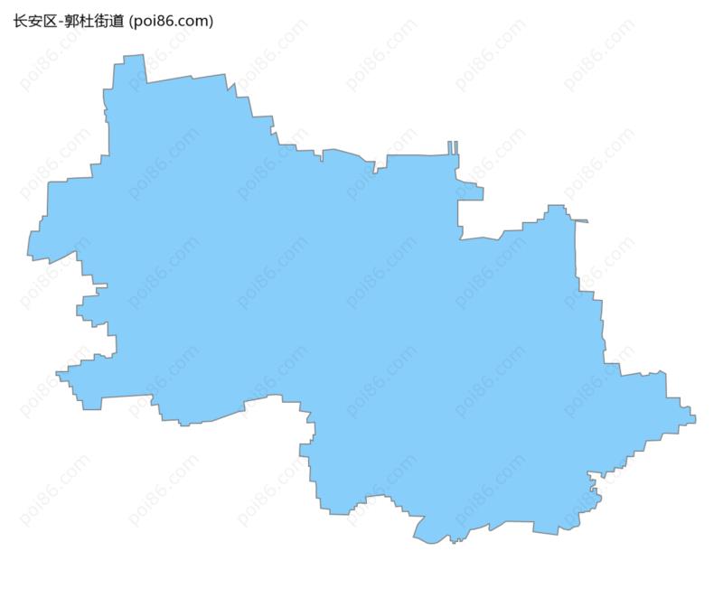 郭杜街道边界地图