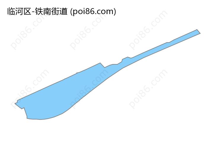 铁南街道边界地图