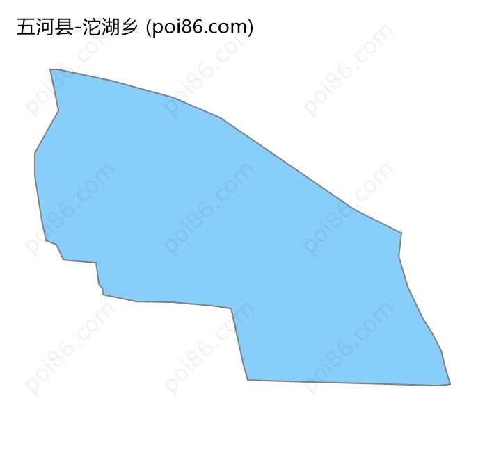 沱湖乡边界地图