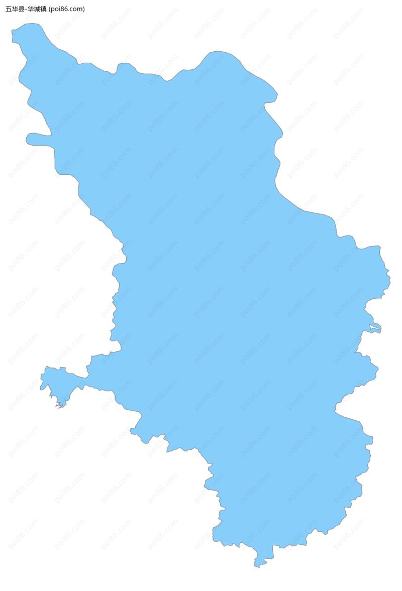 华城镇边界地图