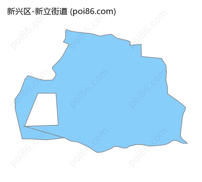 新立街道边界地图