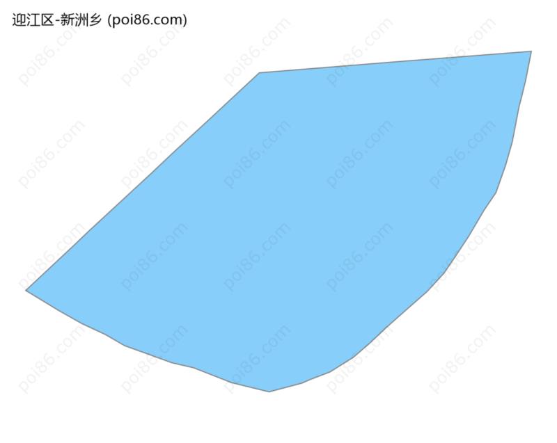 新洲乡边界地图