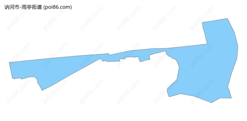雨亭街道边界地图