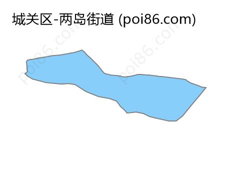 两岛街道边界地图