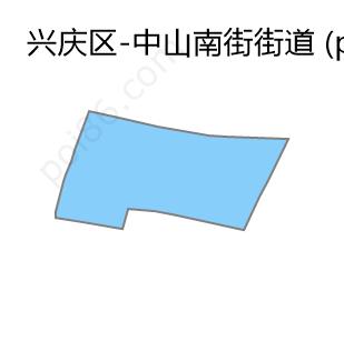 中山南街街道边界地图