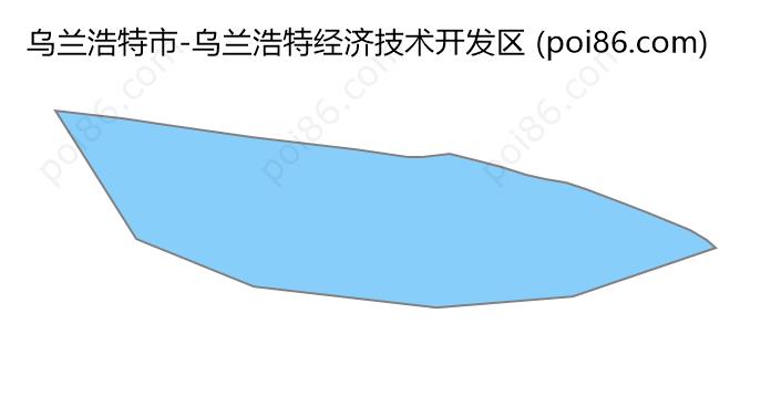 乌兰浩特经济技术开发区边界地图