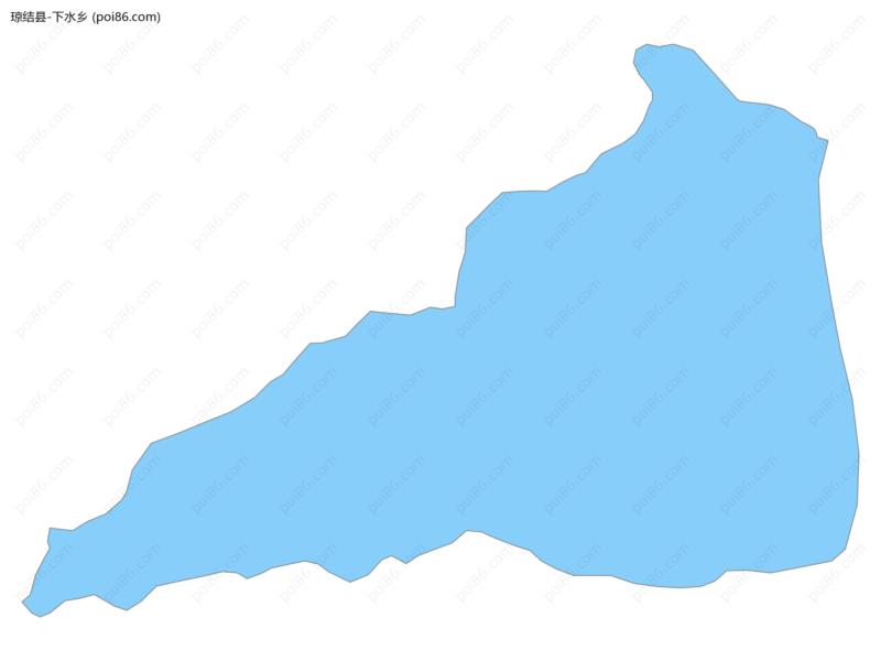 下水乡边界地图