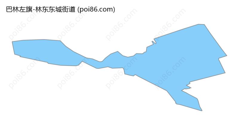 林东东城街道边界地图