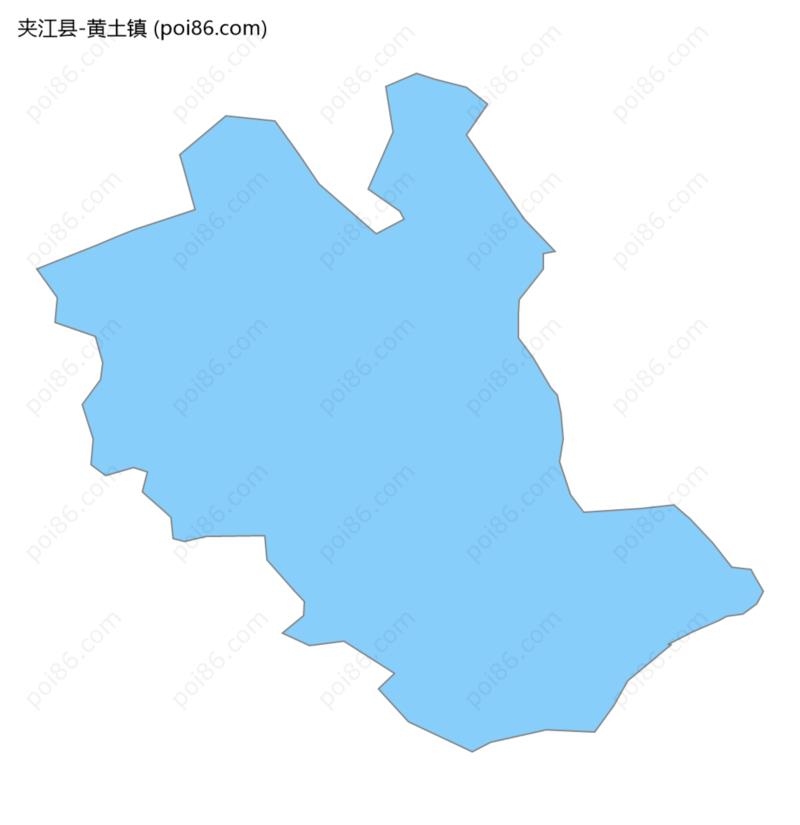 黄土镇边界地图