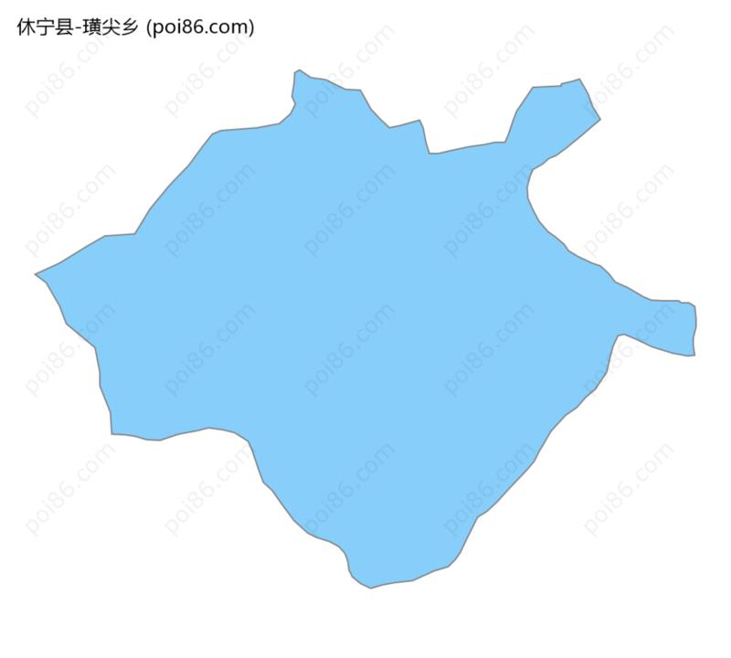 璜尖乡边界地图