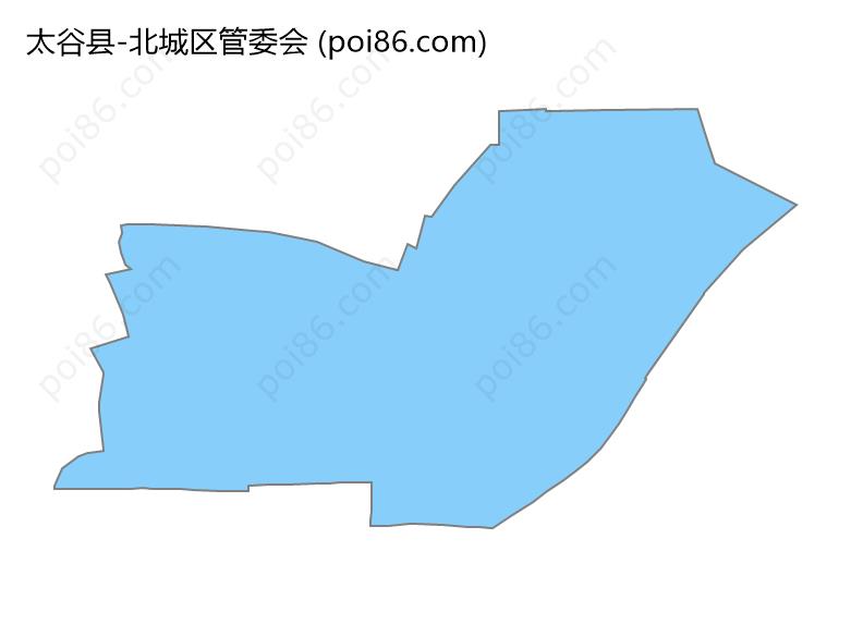 北城区管委会边界地图