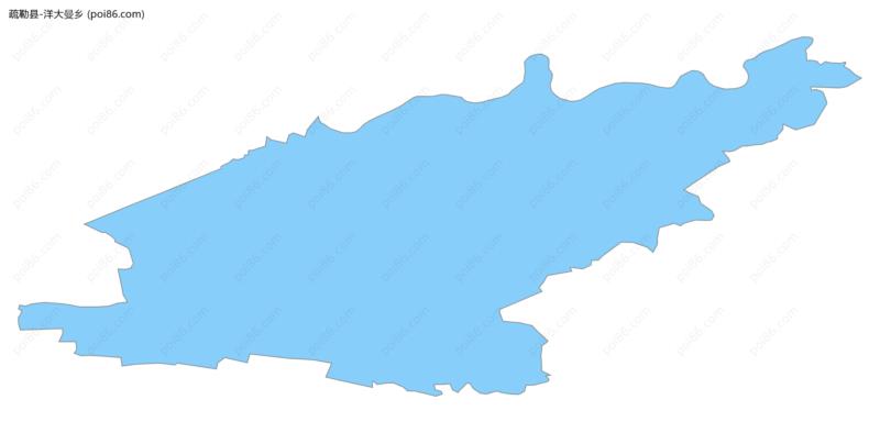 洋大曼乡边界地图