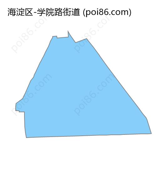 学院路街道边界地图