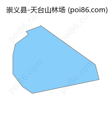 天台山林场边界地图