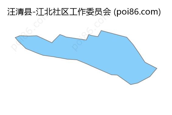 江北社区工作委员会边界地图