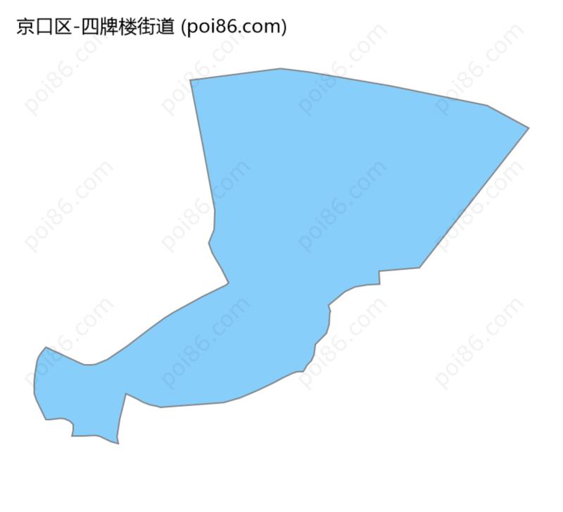 四牌楼街道边界地图