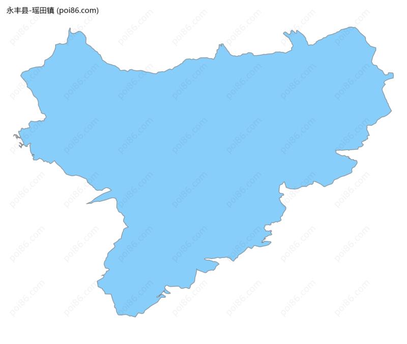 瑶田镇边界地图