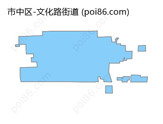 文化路街道边界地图